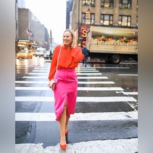 Topshop Pink Pencil Skirt